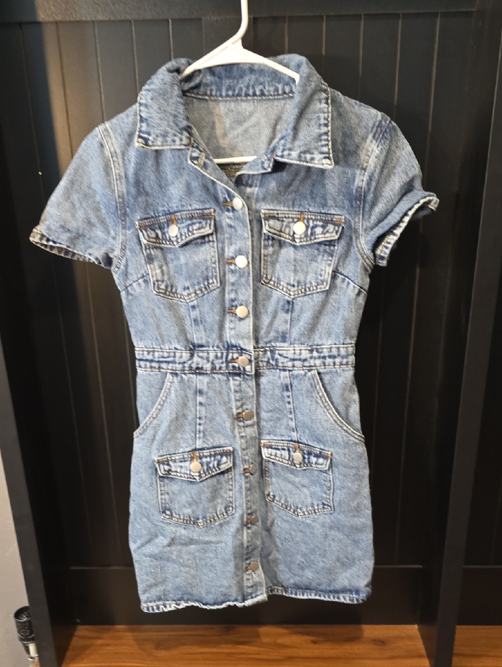 SHEIN Light Blue Denim Mini Dress